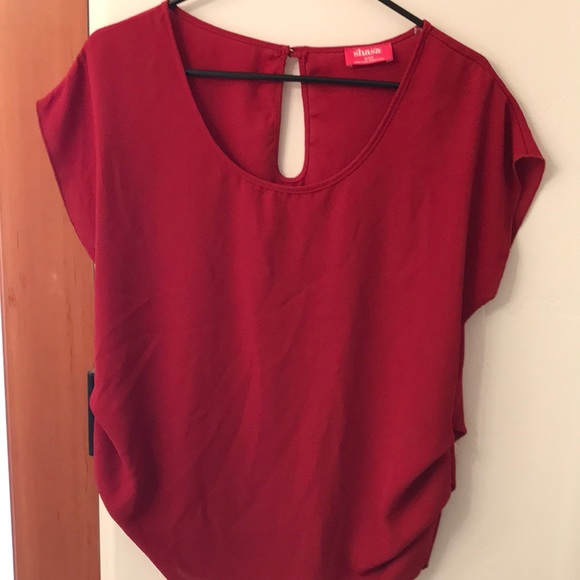 Red Blouse with a Partial open back - Picture 1 of 3